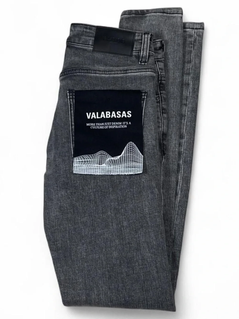 NWOT! Valabasas Button Fly Stacked Skinny Grey Jeans Men’s Size W29 L33 Y2K